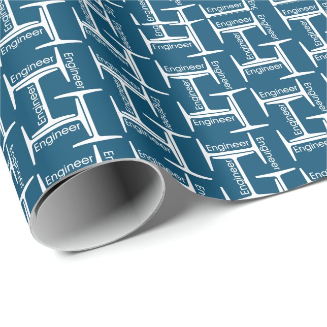 Steel Beam Engineer Pattern Wrapping Paper (Roll Corner)