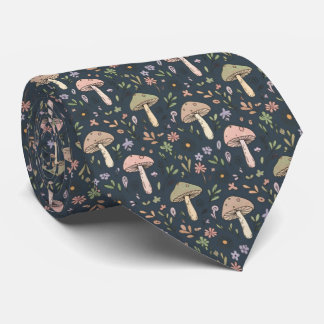 Steel Blue Fungi Botanical | Wedding Groomsmen Tie
