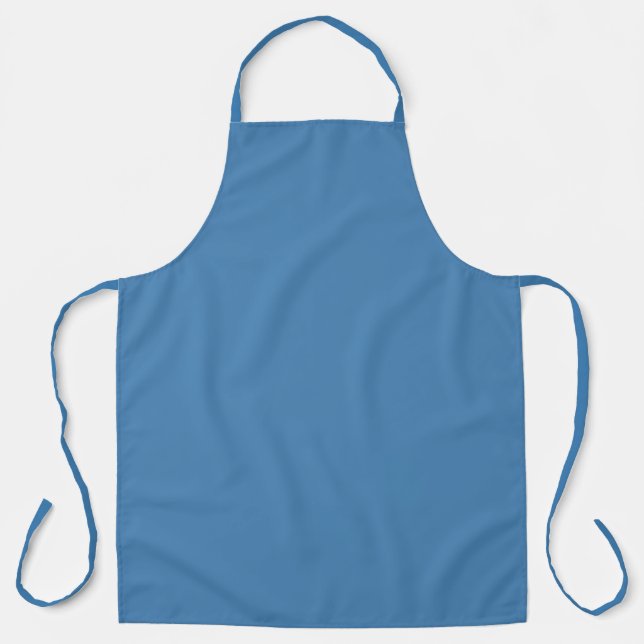 Steel Blue Grey Solid Colour Apron (Front)