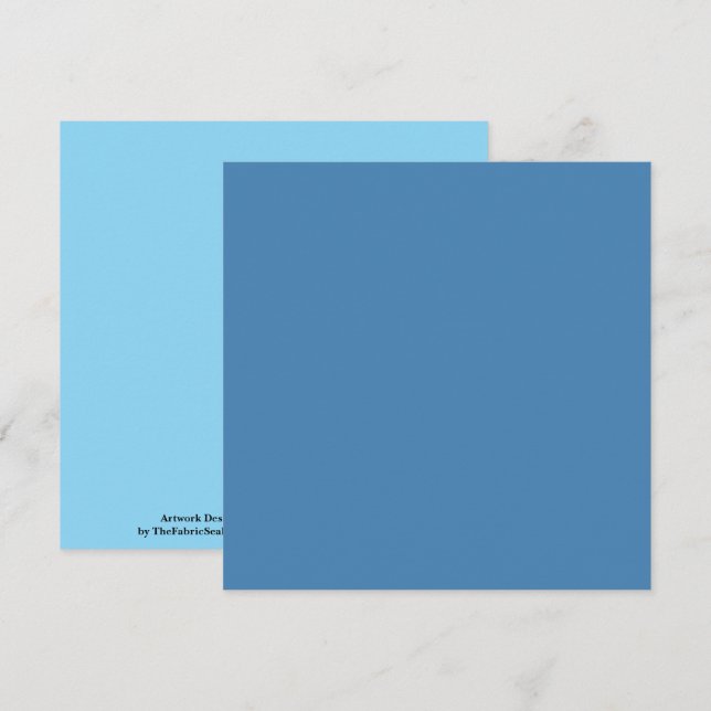 Steel Blue Grey Solid Colour Card (Front/Back)