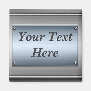 Steel Blue Metal Frame Magnet