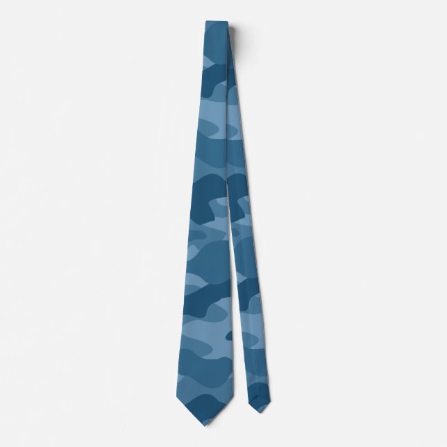 Steel Blue Monocolor Camo Tie (Front)