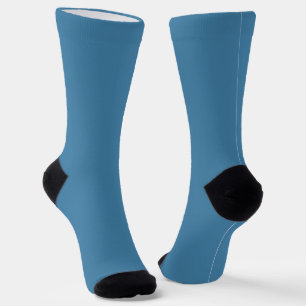 Steel Blue Solid Blank Colour Socks