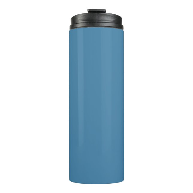 Steel Blue Solid Blank Colour Thermal Tumbler (Front)