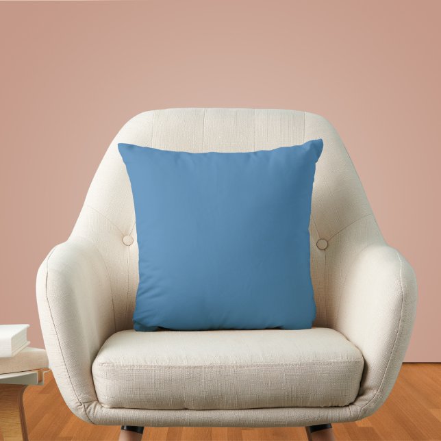 Steel Blue Solid Colour Cushion (Creator Uploaded)