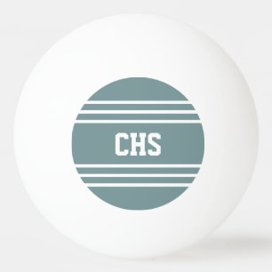 Steel Blue Stripes custom monogram balls