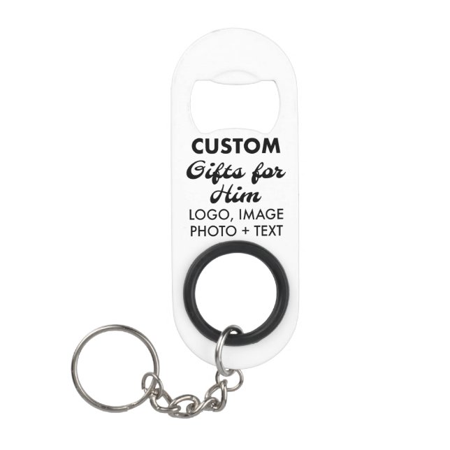 Steel Bottle Opener Keychain Custom Gifts for Him (Front)