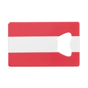 Steel Bottle Opener with flag of Austria