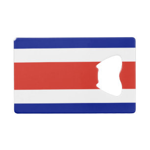 Steel Bottle Opener with flag of Costa Rica