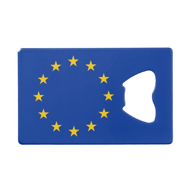 Steel Bottle Opener with flag of European Union (Front (Horizontal))