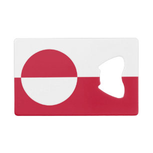 Steel Bottle Opener with flag of Greenland