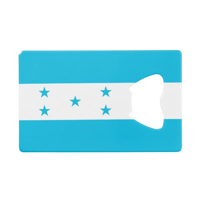 Steel Bottle Opener with flag of Honduras (Front (Horizontal))