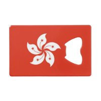 Steel Bottle Opener with flag of Hong Kong