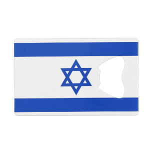 Steel Bottle Opener with flag of Israel
