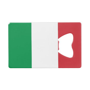 Steel Bottle Opener with flag of Italy