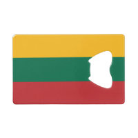 Steel Bottle Opener with flag of Lithuania