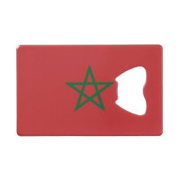Steel Bottle Opener with flag of Morocco