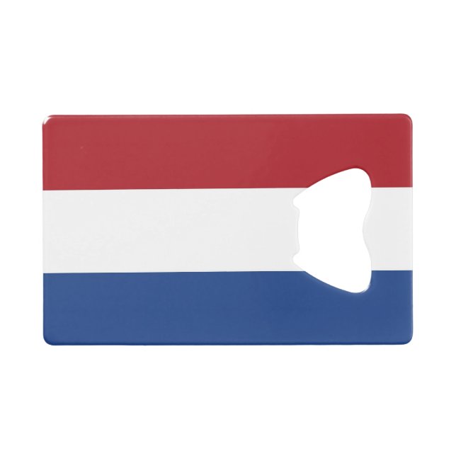 Steel Bottle Opener with flag of Netherlands (Front (Horizontal))