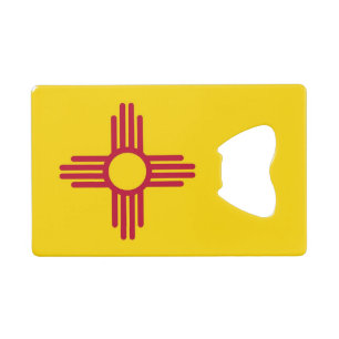 Steel Bottle Opener with flag of New Mexico, USA