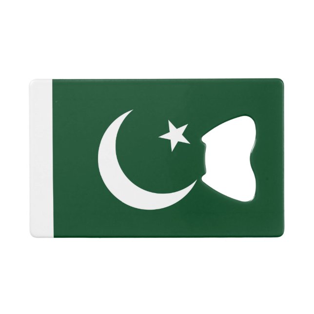 Steel Bottle Opener with flag of Pakistan (Front (Horizontal))