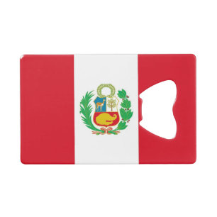 Steel Bottle Opener with flag of Peru
