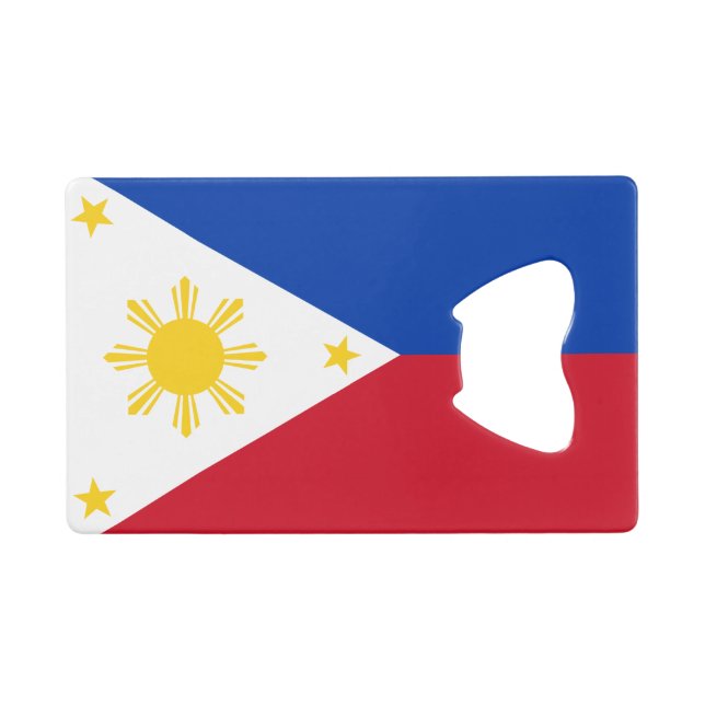 Steel Bottle Opener with flag of Philippines (Front (Horizontal))