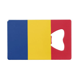 Steel Bottle Opener with flag of Romania