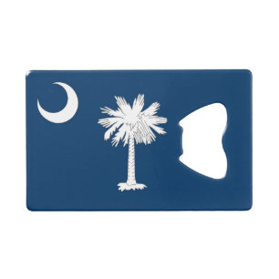 Steel Bottle Opener with flag of South Carolina
