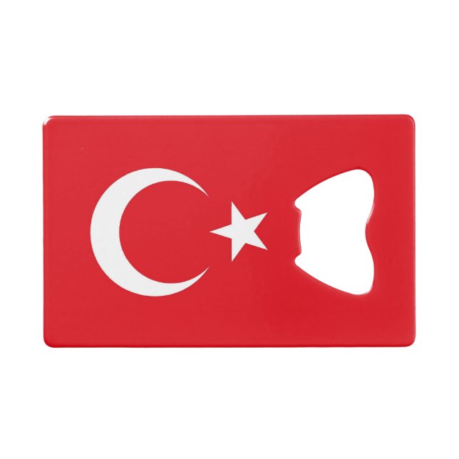 Steel Bottle Opener with flag of Turkey (Front (Horizontal))