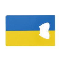 Steel Bottle Opener with flag of Ukraine