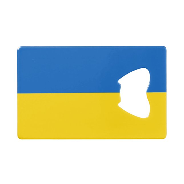 Steel Bottle Opener with flag of Ukraine (Front (Horizontal))
