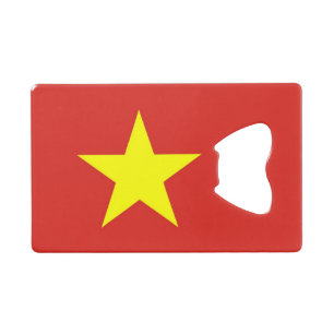 Steel Bottle Opener with flag of Vietnam