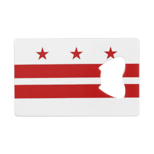 Steel Bottle Opener with flag of Washington DC USA