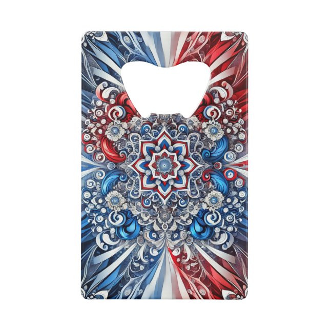 Steel Bottle Opener with French Colours Design (Front)