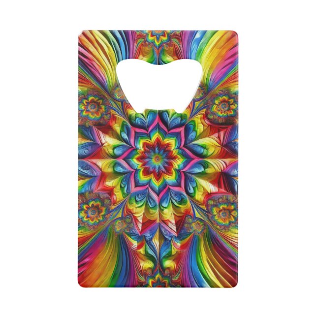 Steel Bottle Opener with LGBTQ Colours (Front)