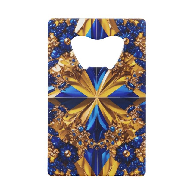 Steel Bottle Opener with Sweden Colours (Front)