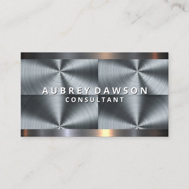 Steel Brushed Pattern  Business Card (Front)