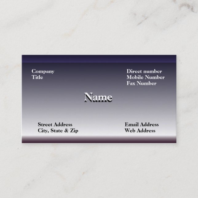 Steel Business Card (Front)