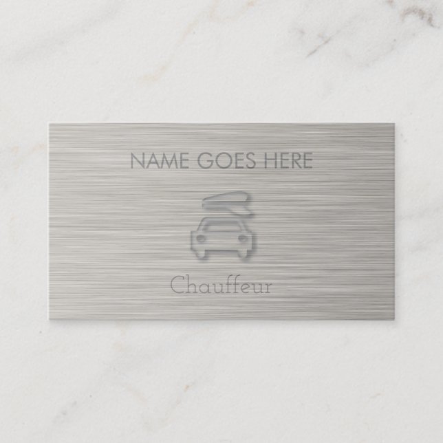 "Steel" Chauffeur Business Cards (Front)