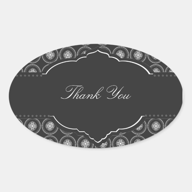 Steel Circles Thank You Sticker (Front)