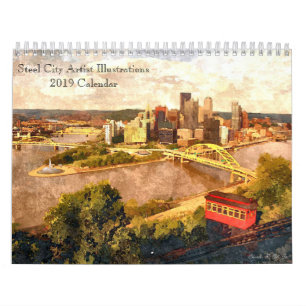 Steel City Artist Illustrations 2019 Calendar