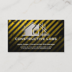 Steel Construction House Logo Business Card