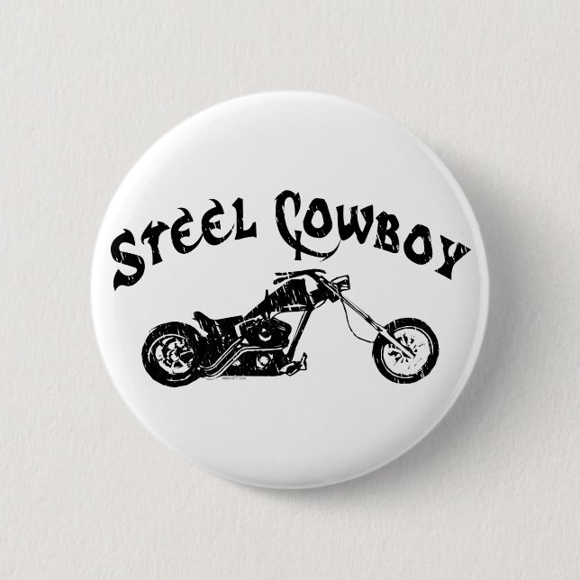 Steel Cowboy Button (Front)