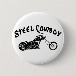 Steel Cowboy Button