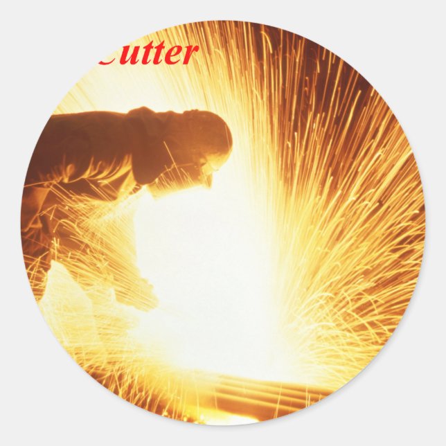 Steel Cutter Classic Round Sticker (Front)