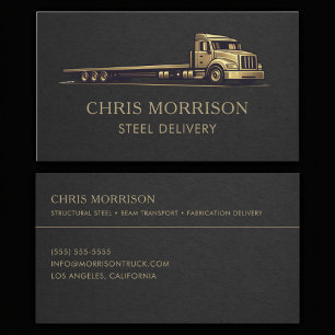 Steel Delivery Services Trucking Professional Business Card