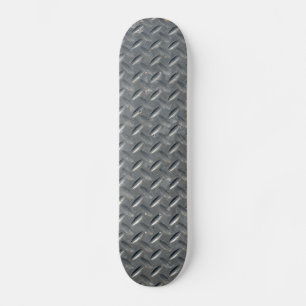 Steel Diamond Plate Background Skateboard