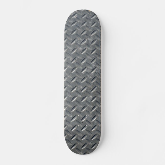Steel Diamond Plate Background Skateboard (Front)