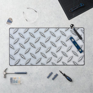 Steel Diamond Plate Desk Mat