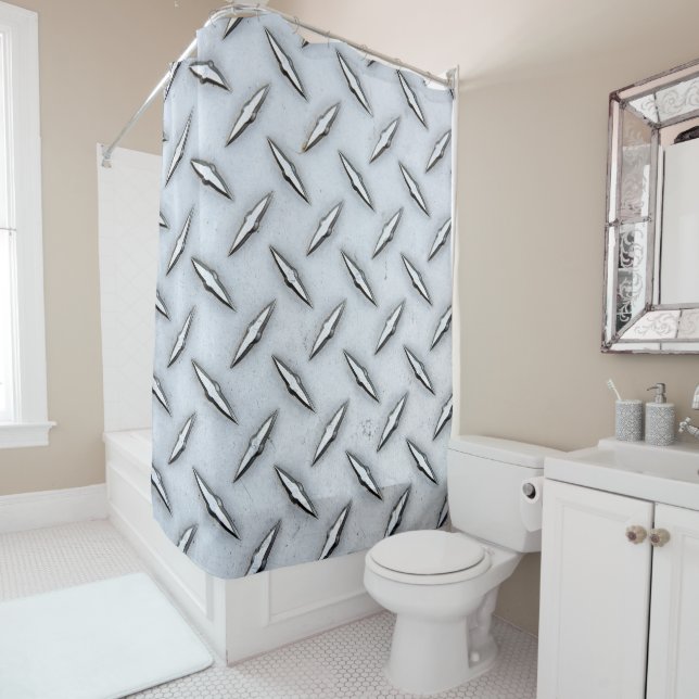 Steel Diamond Plate  Shower Curtain (In Situ)